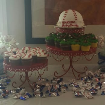 Simply Caketastic - Baseball Baby Shower. Cupcakes, Cake Pops & Mini Cake. Not pictured were white chocolate covered strawberries decorated as baseballs. - Desserts Near Me - Marysville, Washington Simply Caketastic - Baseball Baby Shower. Cupcakes, Cake Pops & Mini Cake. Not pictured were white chocolate covered strawberries decorated as baseballs. - Desserts Near Me - Marysville, Washington