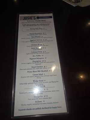 Menu photo 6 Josie's Ristorante Boynton Beach, FL