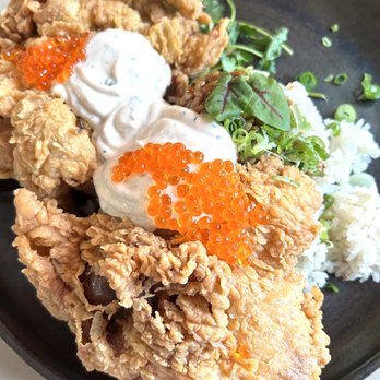 Fizzy Jane's - Fried chicken with rice and caviar - New American Near Me - Southport, North Carolina Fizzy Jane's - Fried chicken with rice and caviar - New American Near Me - Southport, North Carolina