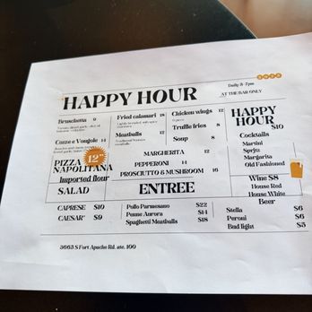 Cantinetta - Happy hour menu - Italian Near Me - Las Vegas, Nevada Cantinetta - Happy hour menu - Italian Near Me - Las Vegas, Nevada