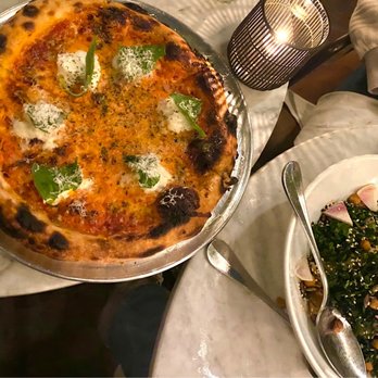 Laurel Hardware - Burrata Pizza and kale salad - New American Near Me - West Hollywood, California
