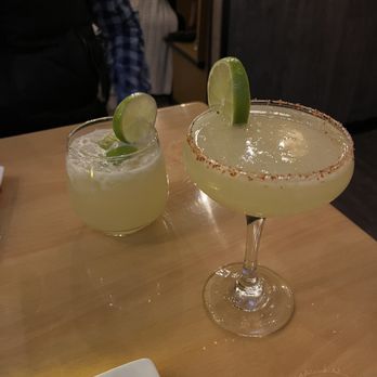 Deseo Modern Mexican - Traditional margarita on the left & Serrano Margarita on the right. Both excellent and made with the freshest ingredients - Mexican Near Me - Toledo, Ohio Deseo Modern Mexican - Traditional margarita on the left & Serrano Margarita on the right. Both excellent and made with the freshest ingredients - Mexican Near Me - Toledo, Ohio