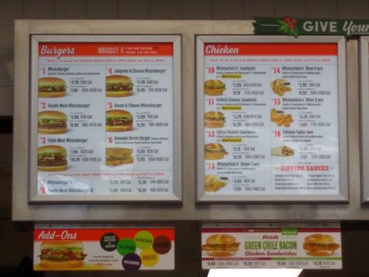 Menu photo 3 Whataburger Austin, TX