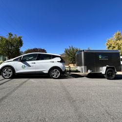 Blue Planet Lawn - EV and solar trailer