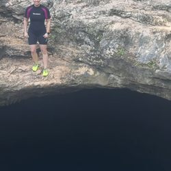 Cenote Calavera - About to jump in