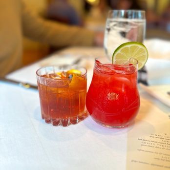 Second Empire Restaurant And Tavern - Hibiscus Spritz mocktail & Old Fashioned - New American Near Me - Raleigh, North Carolina Second Empire Restaurant And Tavern - Hibiscus Spritz mocktail & Old Fashioned - New American Near Me - Raleigh, North Carolina