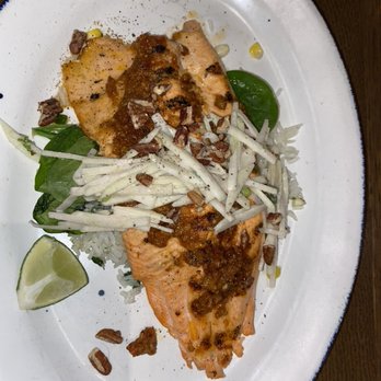 Jack Allen's Kitchen - Trout with apples rice and spinach - Southern Near Me - Austin, Texas