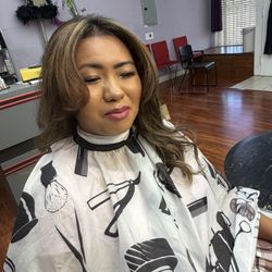 Haircut, balayage, hair color