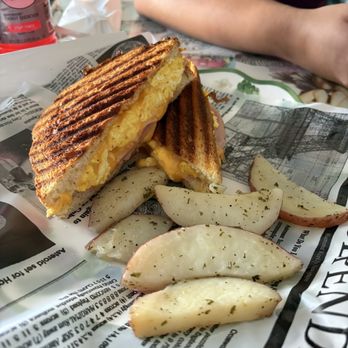 Cafe Crepes - Breakfast Panini, perfect portion - Cafes Near Me - Bakersfield, California
