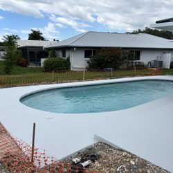 Alpha Coat Epoxy Systems - Textured and painted pool deck