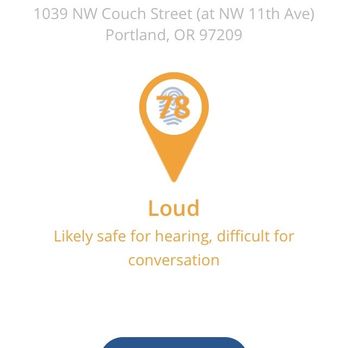 Starbucks - sound meter reading 78 dB average (from SoundPrint app). - Coffee & Tea Near Me - Portland, Oregon Starbucks - sound meter reading 78 dB average (from SoundPrint app). - Coffee & Tea Near Me - Portland, Oregon