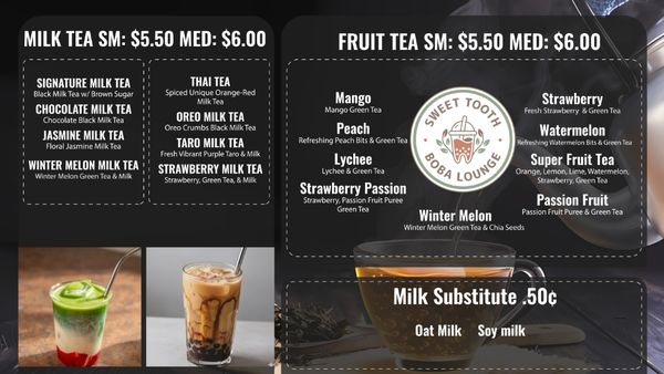 Menu photo 5 Sweet Tooth Boba Lounge Simi Valley, CA Menu photo 5 Sweet Tooth Boba Lounge Simi Valley, CA