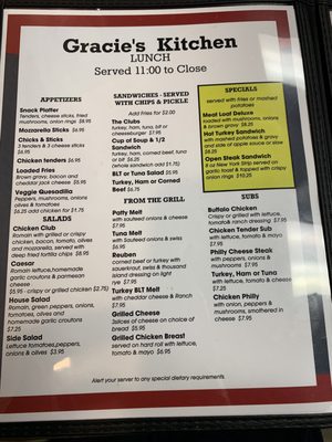 Menu photo 1 Gracie's Kitchen Solvay, NY