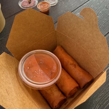 Banh Mi Land - Fried egg rolls with nuoc mam (I asked for this sauce) - Vietnamese Near Me - Lynnwood, Washington