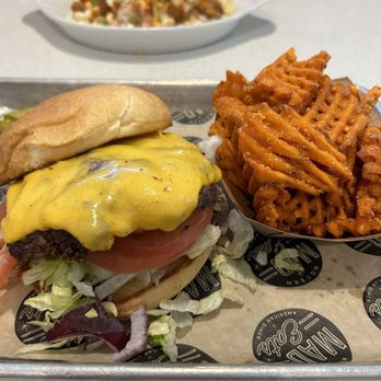Mad Eats - Mad Burger with sweet potato fries. No complaints here. - Desserts Near Me - Owasso, Oklahoma