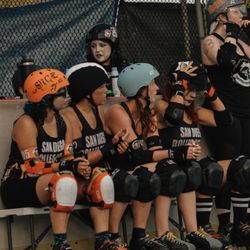 San Diego Roller Derby - Next line ready on the bench