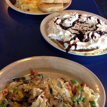 Uptown Diner - From top to bottom: Cajun breakfast, chocolate chip cookie dough pancake, and veggie egg white scrambler. - Diners Near Me - Minneapolis, Minnesota