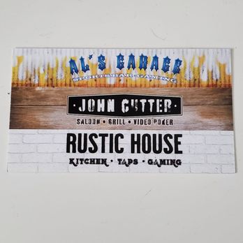 John Cutter - Back of Business card of their 3 bars/restaurants. - New American Near Me - Las Vegas, Nevada