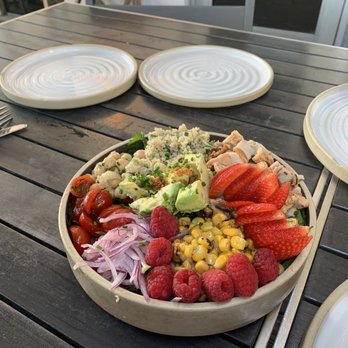 Yardbird Table & Bar - COUNTRY COBB PROTEIN BOWL roasted chicken, field peas, corn, apples, avocado, kale, crispy quinoa, tomato - Southern Near Me - Miami Beach, Florida Yardbird Table & Bar - COUNTRY COBB PROTEIN BOWL roasted chicken, field peas, corn, apples, avocado, kale, crispy quinoa, tomato - Southern Near Me - Miami Beach, Florida