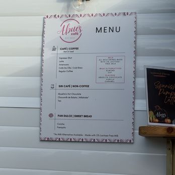 Abue's Café - Menu - Coffee & Tea Near Me - Los Angeles, California Abue's Café - Menu - Coffee & Tea Near Me - Los Angeles, California