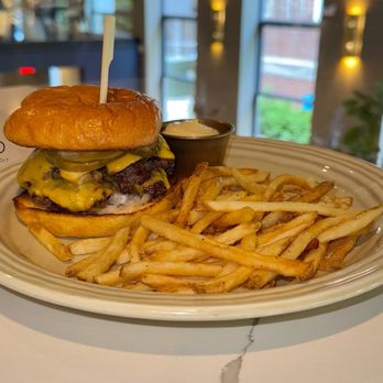 Sava's - Sava's Burger with Shoestring Fries - Bars Near Me - Ann Arbor, Michigan