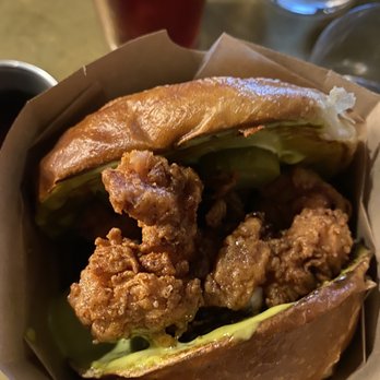 Double Chicken Please - Hot Honey Sandwich - Cocktail Bars Near Me - New York, New York Double Chicken Please - Hot Honey Sandwich - Cocktail Bars Near Me - New York, New York