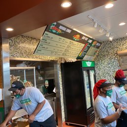 Menu board and employees
