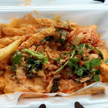 Kravin' Fruit Bar - Kim chi fries. Too much sauce. - Juice Bars & Smoothies Near Me - Houston, Texas Kravin' Fruit Bar - Kim chi fries. Too much sauce. - Juice Bars & Smoothies Near Me - Houston, Texas