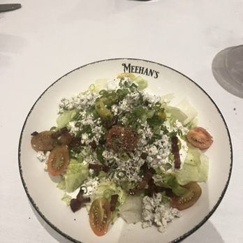 Meehan's Chophouse - Split wedge salad and had them cut up before brought to table. - Steakhouses Near Me - Mansfield, Texas Meehan's Chophouse - Split wedge salad and had them cut up before brought to table. - Steakhouses Near Me - Mansfield, Texas