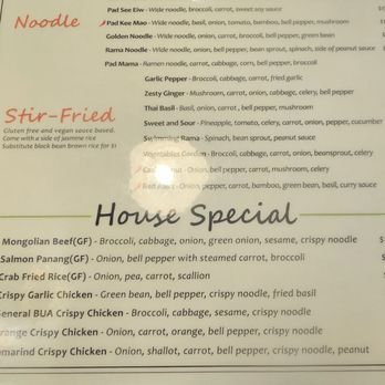 BUA Thai - Menu June 2025 - Thai Near Me - Lake Stevens, Washington