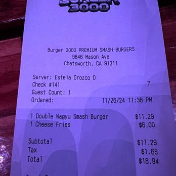 Burger 3000 - Burgers Near Me - Chatsworth, California