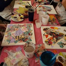 Christine Mac Shane Art - We explore different types of media and styles. Decoupage, watercolor, sketching and acrylics.