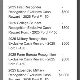 Rebate list Rebate list