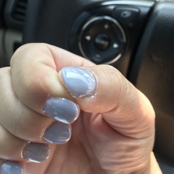 Chic Nails & Lashes - You can see Araceli painted too much too coat and didn't file it off - Nail Salons Near Me - Los Angeles, California