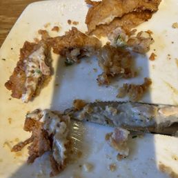Some of the remaining crust. There was about three times this much on the paper thin "ribeye". Some of the remaining crust. There was about three times this much on the paper thin "ribeye".