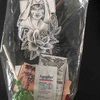 Fine Tattoo Work - A little care package you get at the end for after care! - Tattoo Near Me - Orange, California