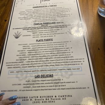 Tesoro Latin Kitchen & Cantina - Menu - Latin American Near Me - Tucson, Arizona