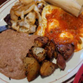 Teotihuacan Mexican Cafe - Eggs with fajita - Mexican Near Me - Houston, Texas Teotihuacan Mexican Cafe - Eggs with fajita - Mexican Near Me - Houston, Texas