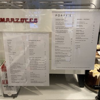 Poppy's - Menu posted exterior - Coffee & Tea Near Me - Brooklyn, New York