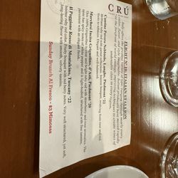 CRU Food And Wine Bar - Italian Stallion Lineup
