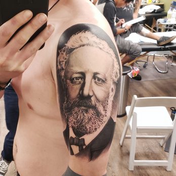 Tatty McTats - Portrait of Jules Verne - Tattoo Near Me - El Cajon, California Tatty McTats - Portrait of Jules Verne - Tattoo Near Me - El Cajon, California