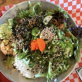 Uroko Poke - Three scoop with 2 scoops of Salmon and 1 scoop of Spicy Tuna. - Japanese Near Me - Costa Mesa, California