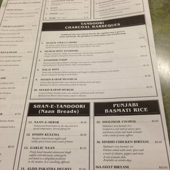 Shalimar - Menu - 1 of 2 - Pakistani Near Me - San Francisco, California Shalimar - Menu - 1 of 2 - Pakistani Near Me - San Francisco, California