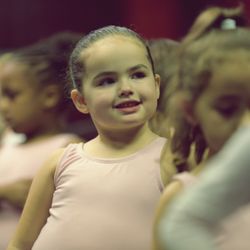 Across the Floor - Smiling ballerina