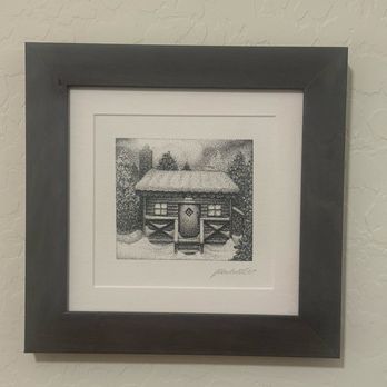 Art of Framing - Solid wood gray frame. Padding. Museum glass. - Framing Near Me - Phoenix, Arizona