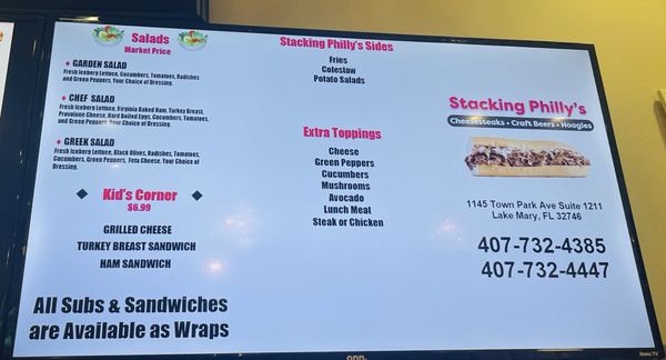 Menu photo 1 Stacking Philly’s Lake Mary, FL