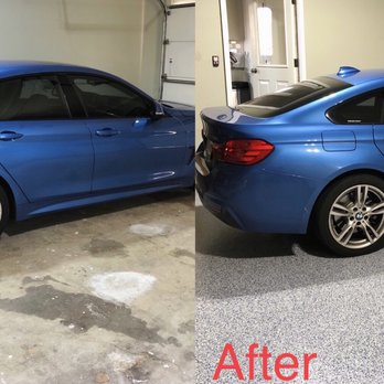 NC Garage Floors - before and after - Flooring Near Me