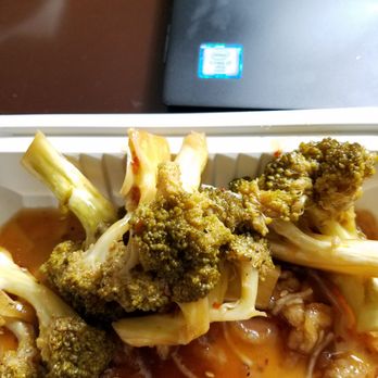 First Wok - Brown broccoli - really? - Chinese Near Me - Sunnyvale, California