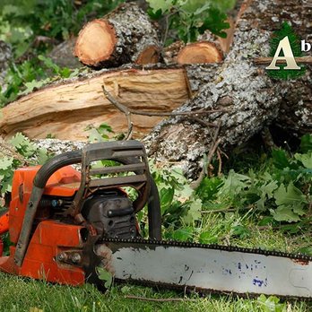 About Trees - a chainsaw in the grass - Tree Services Near Me - Redding, California