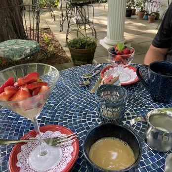 Old Manse Inn - 1st course of our delicious breakfast - Hotels Near Me - Brewster, Massachusetts